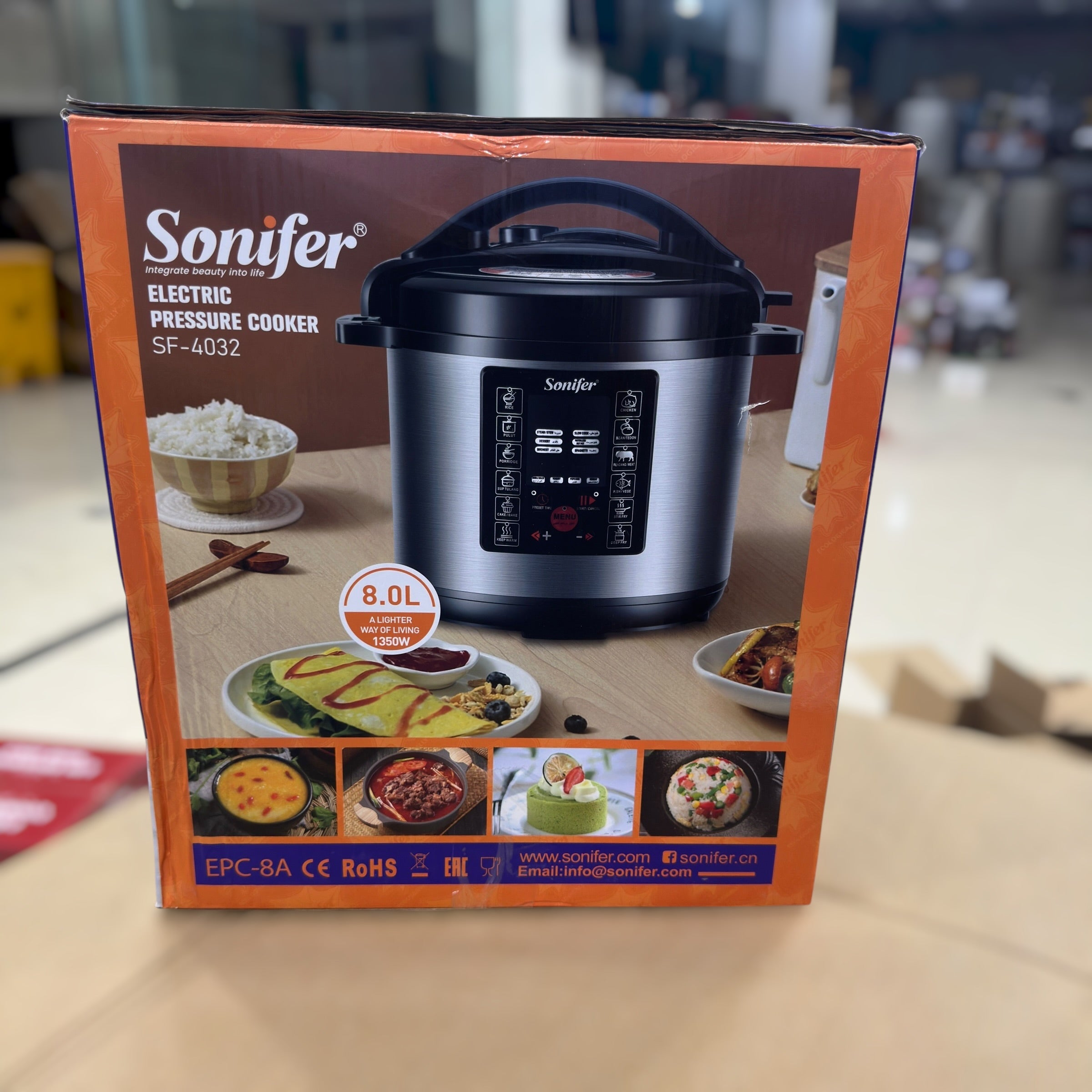 Sonifer 8L Electric Pressure Cooker SF-4032