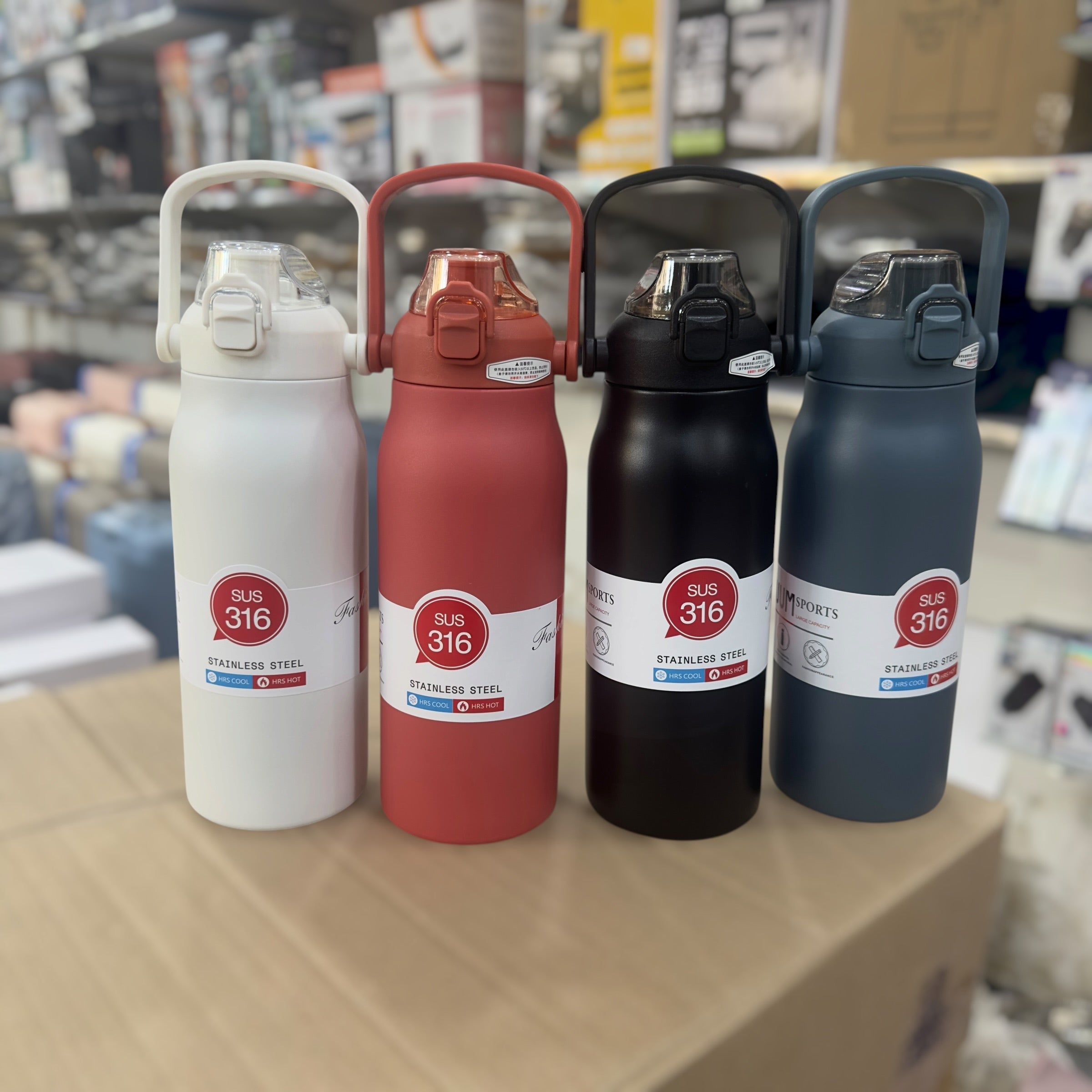 Fashion 1200ml SS Vacuum Water Bottle