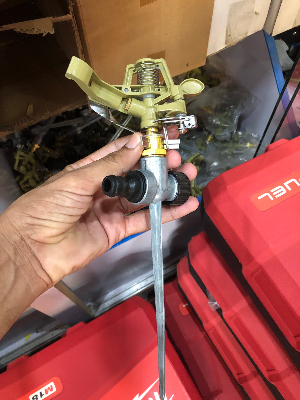 Heavy-Duty Aluminum Water Sprinkler – 360° Rotating Garden Irrigation Sprinkler