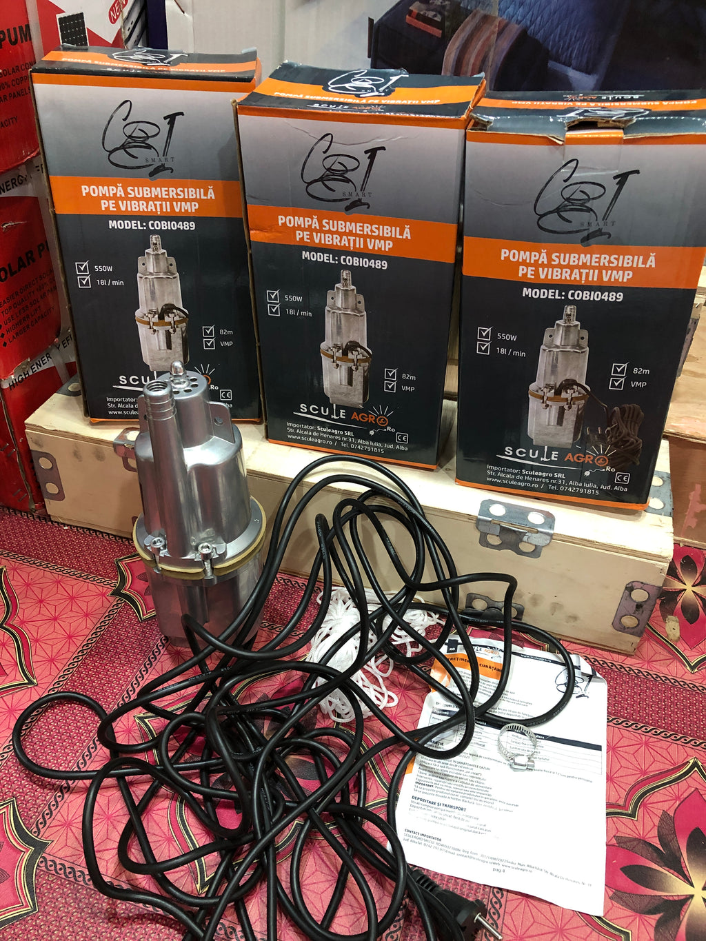 600W Submersible Water Pump – 18L/Min High-Pressure Deep Well Pump