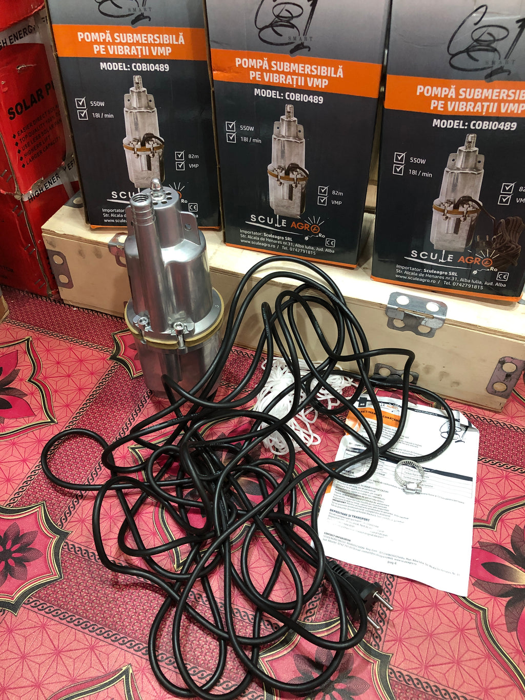 600W Submersible Water Pump – 18L/Min High-Pressure Deep Well Pump