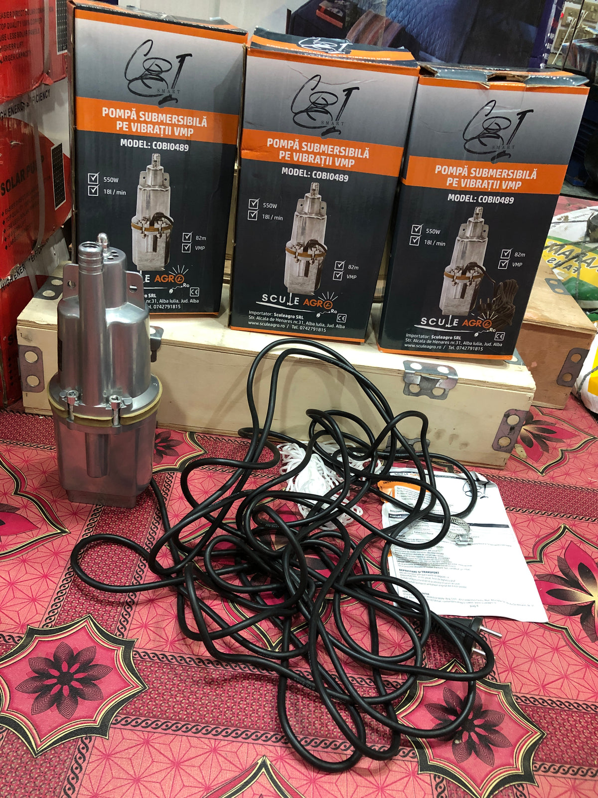 600W Submersible Water Pump – 18L/Min High-Pressure Deep Well Pump
