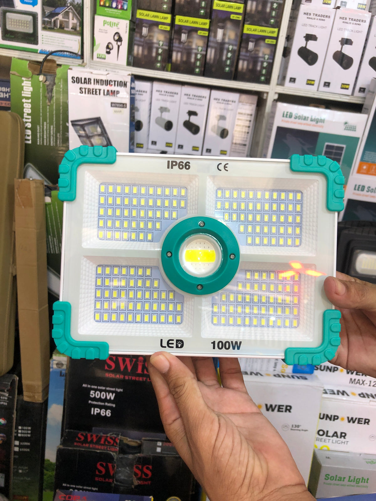 COBA CB-F188 100W Solar Charging Handheld Lamp – IP66