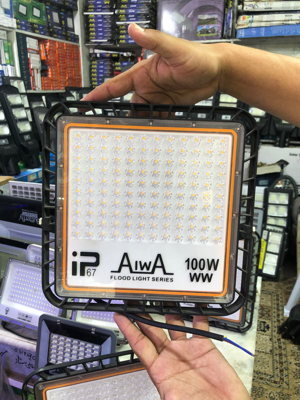 PI Aiwa 100W LED Flood Light IP67 – High Brightness Outdoor Floodlight