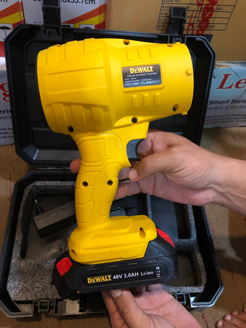 Cordless Rechargeable Blower – Powerful Air Blower with Battery & Carrying Case