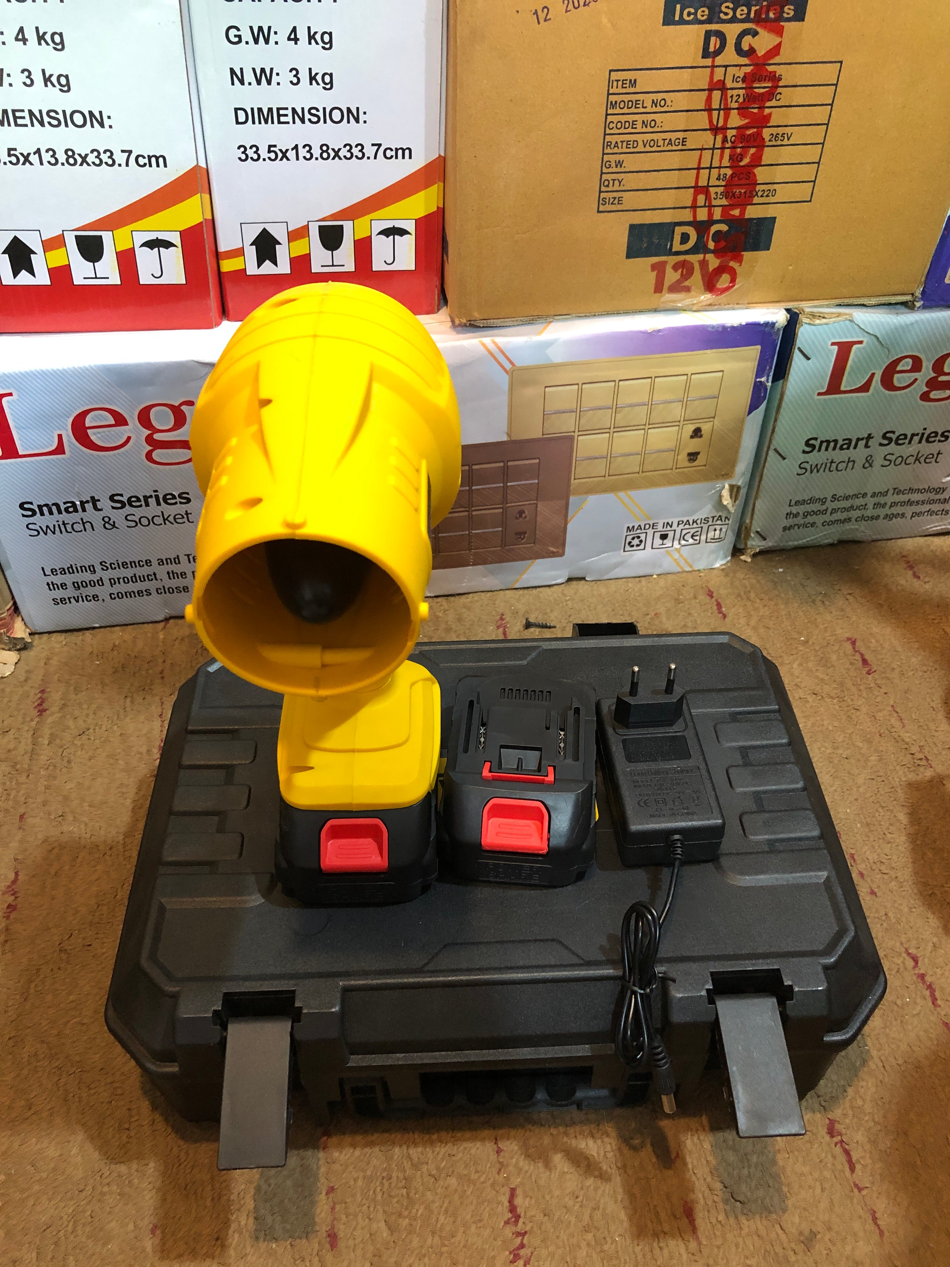 Cordless Rechargeable Blower – Powerful Air Blower with Battery & Carrying Case