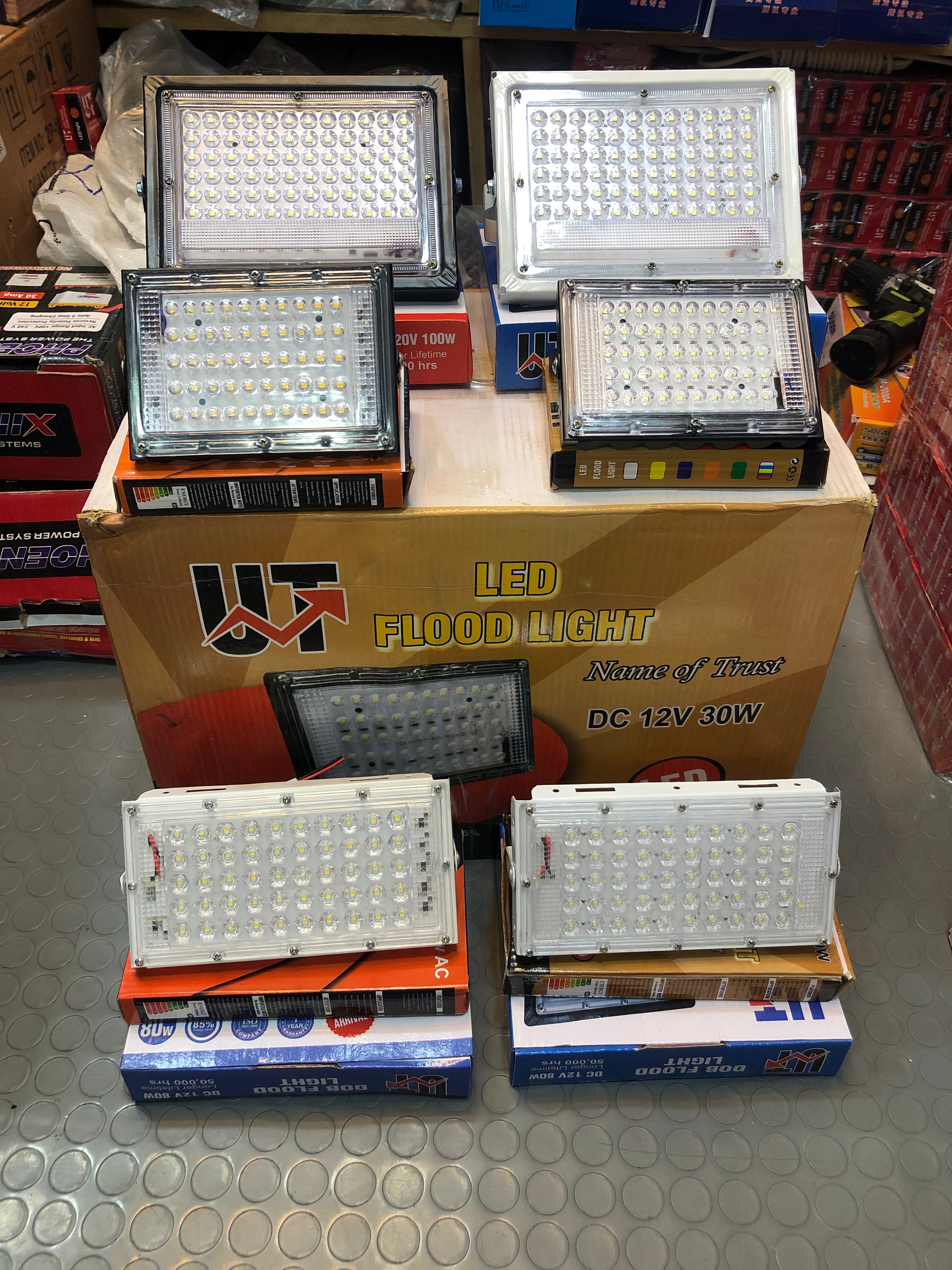 AC/DC LED Flood Light – Available in 30W, 50W & 100W | High Brightness Outdoor Security Light