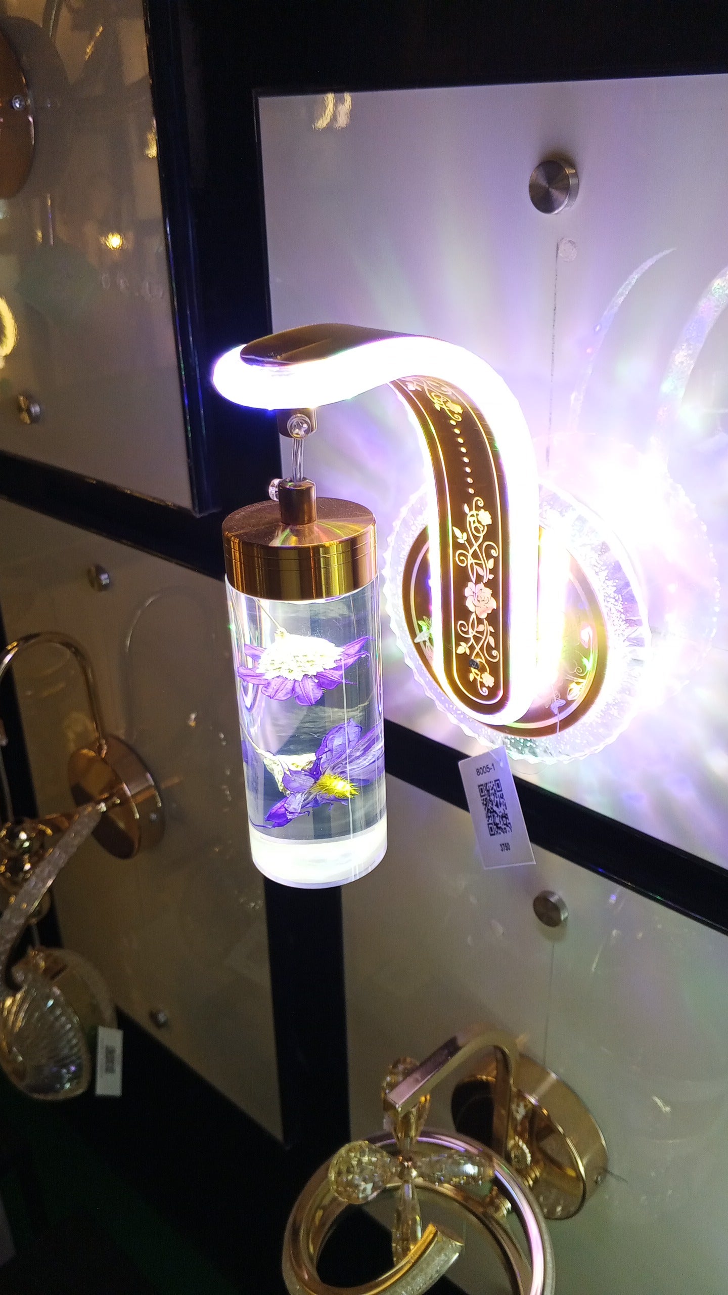 Turkey Import Luxury LED Wall Light with Decorative Water Flower Lamp