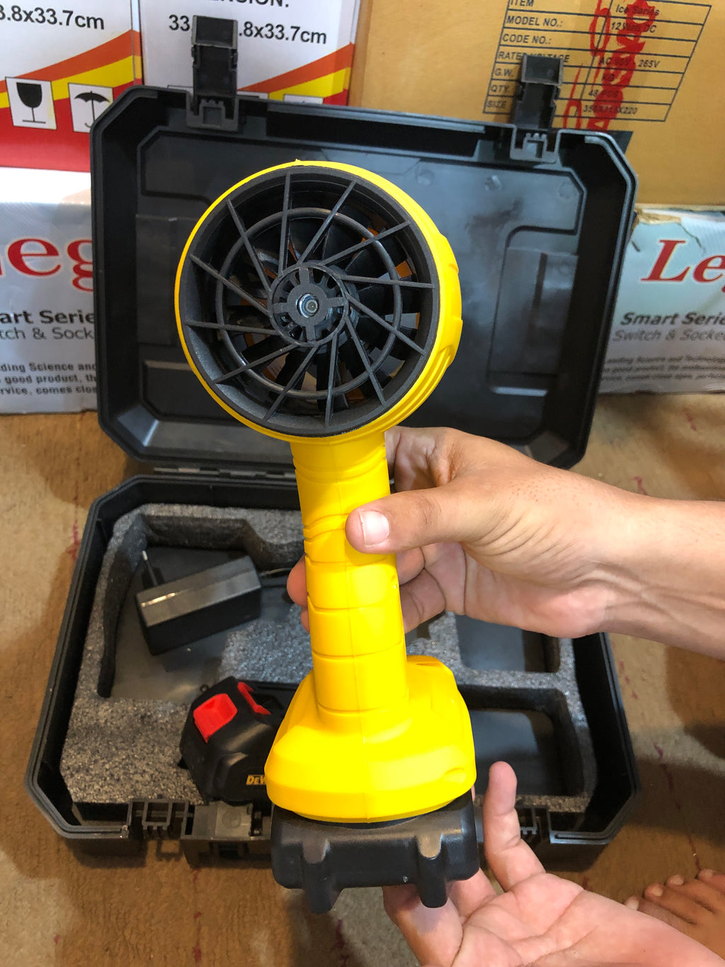 Cordless Rechargeable Blower – Powerful Air Blower with Battery & Carrying Case