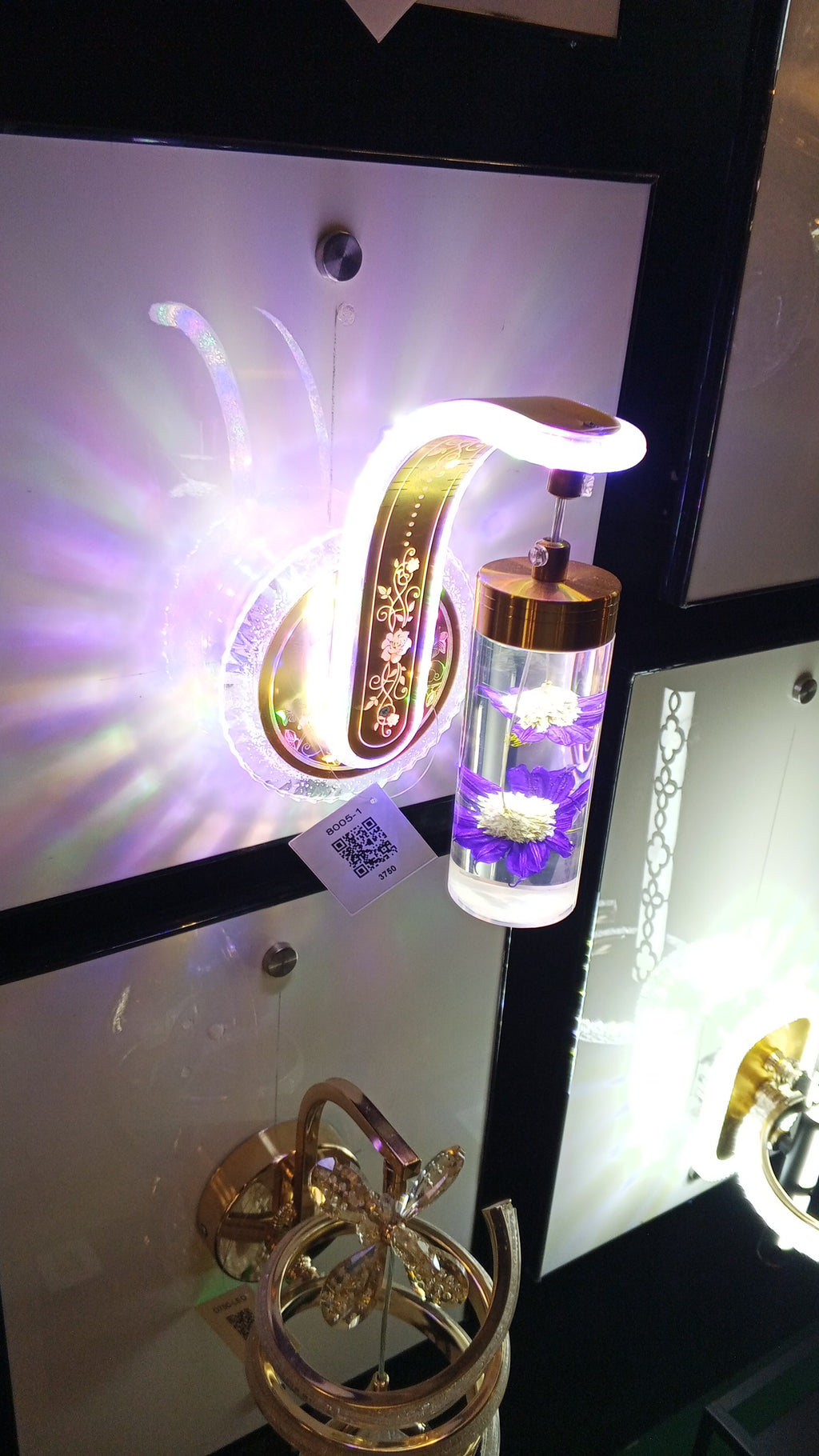 Turkey Import Luxury LED Wall Light with Decorative Water Flower Lamp