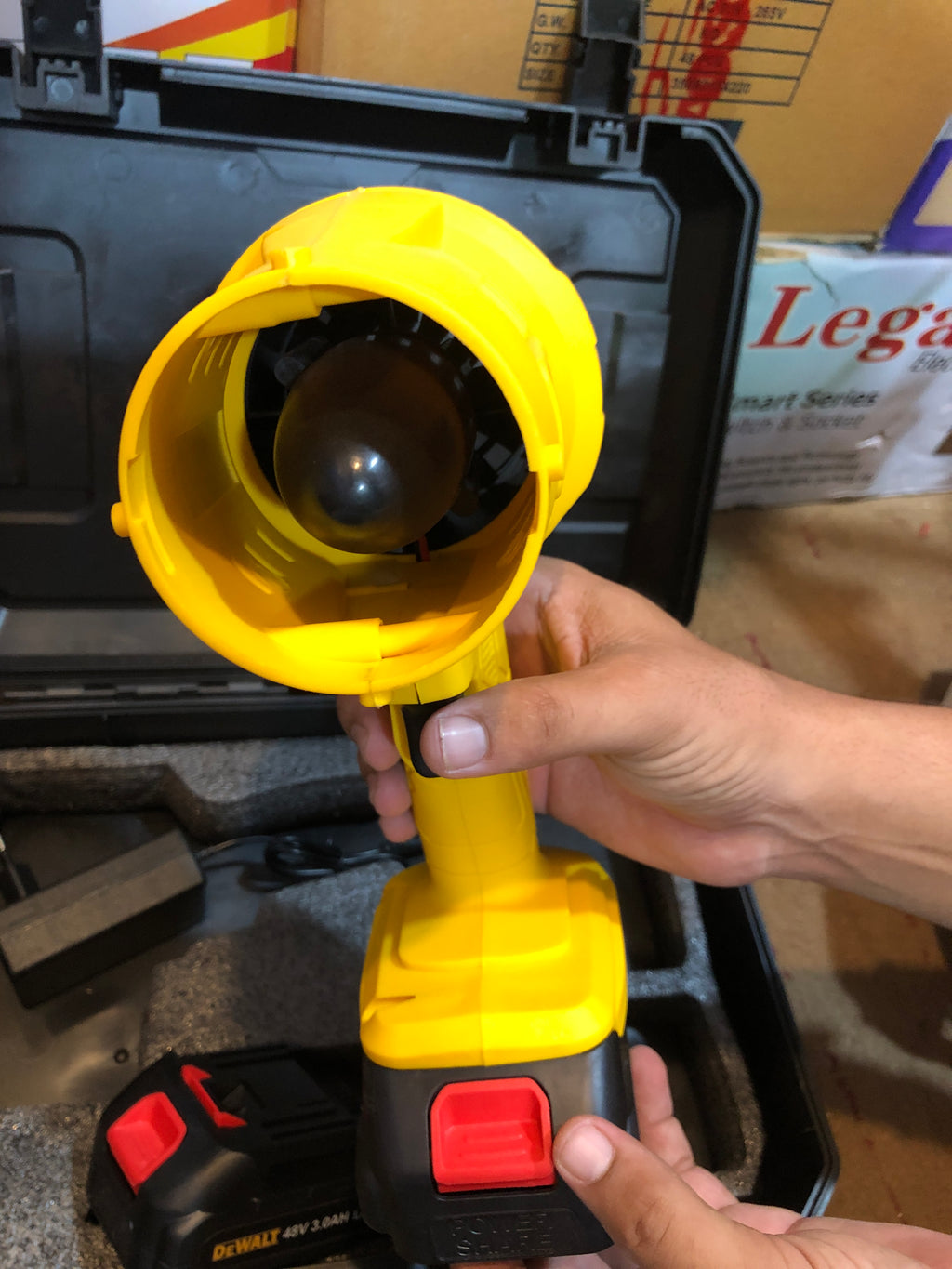 Cordless Rechargeable Blower – Powerful Air Blower with Battery & Carrying Case